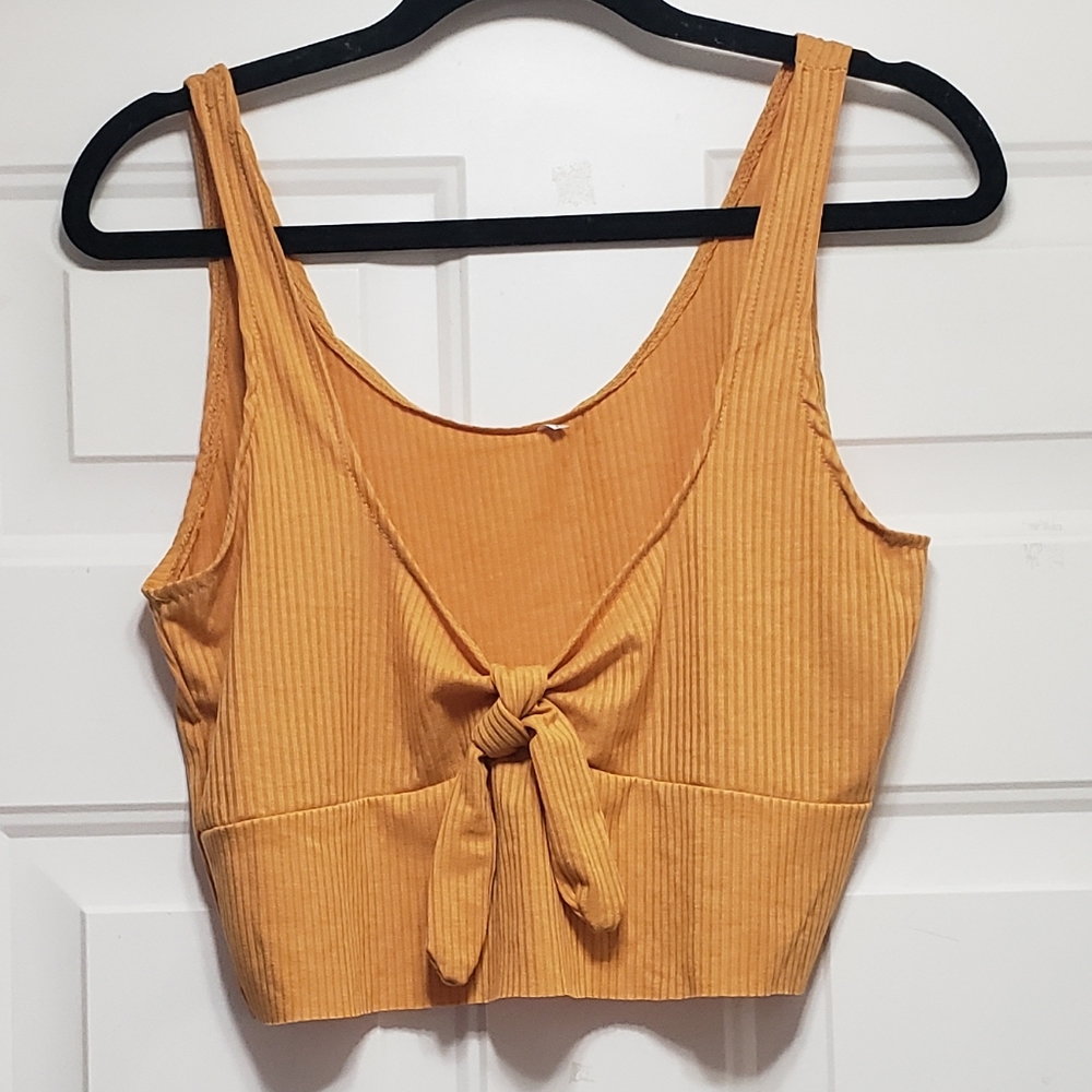 Yellow cropped tank